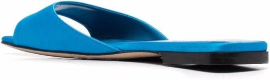 The Attico Satijnen slippers Blauw