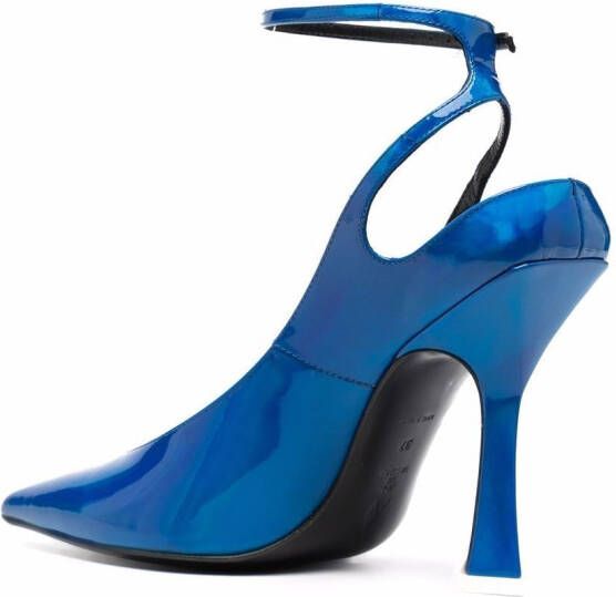 The Attico Slingback pumps met puntige neus Blauw