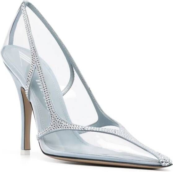 The Attico Venus 105 pumps met kristallen Beige
