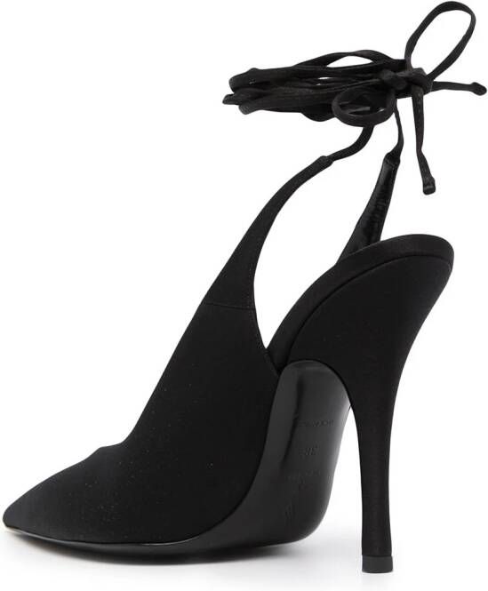 The Attico Venus slingback muiltjes Zwart