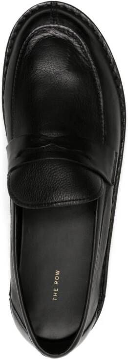 The Row Cary leren loafers Zwart