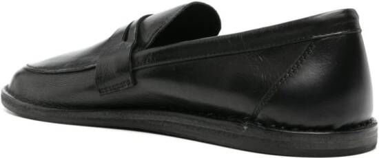 The Row Cary leren penny loafers Zwart