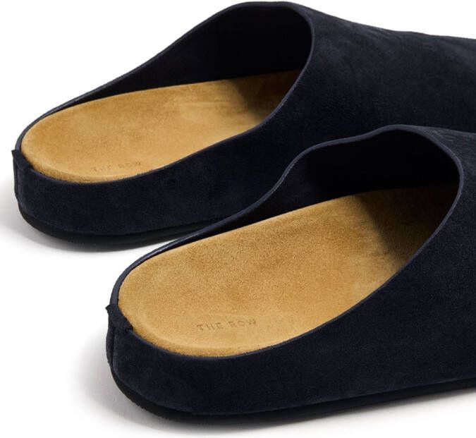 The Row Hugo suède slippers Blauw