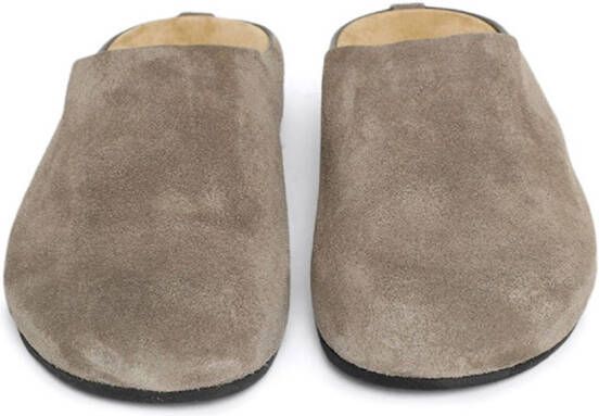 The Row Hugo suède slippers Bruin