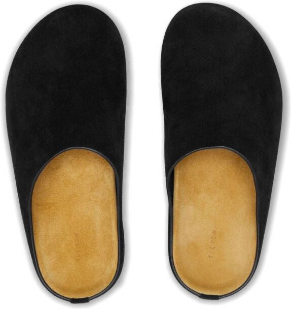 The Row Hugo suède slippers Zwart