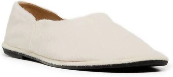 The Row Leren loafers Wit