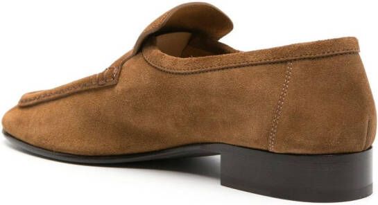 The Row Soft suède loafers Bruin