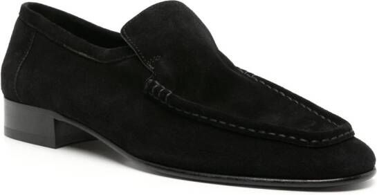 The Row Soft suède loafers Zwart