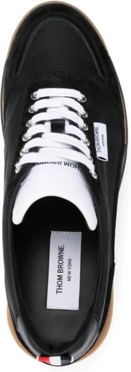 Thom Browne Alumni sneakers met vlakken Zwart