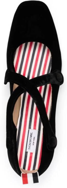 Thom Browne Fluwelen sandalen Zwart