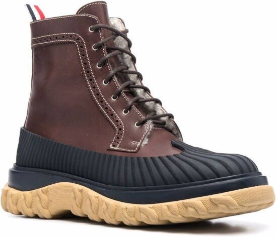 Thom Browne Duck laarzen met vlakken Bruin