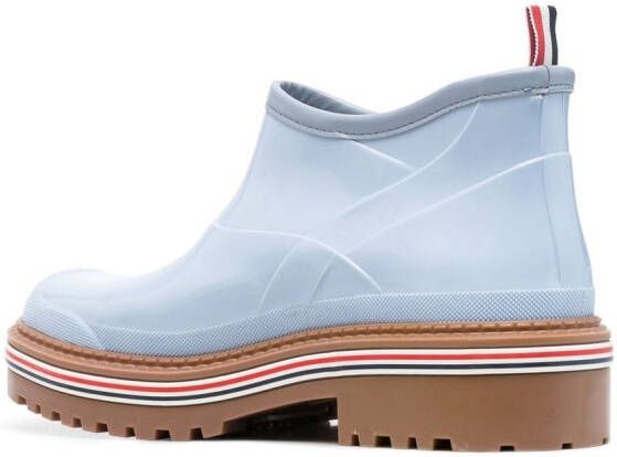 Thom Browne Enkellaarzen met gestreepte afwerking Blauw