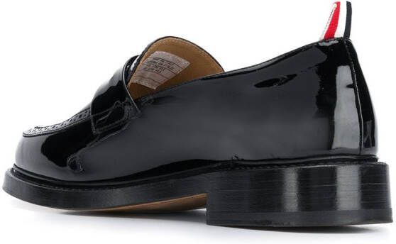 Thom Browne Gelakte loafers Zwart