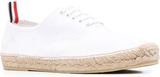 Thom Browne Heritage sneakers met jute zool Wit