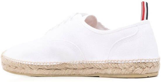 Thom Browne Heritage sneakers met jute zool Wit