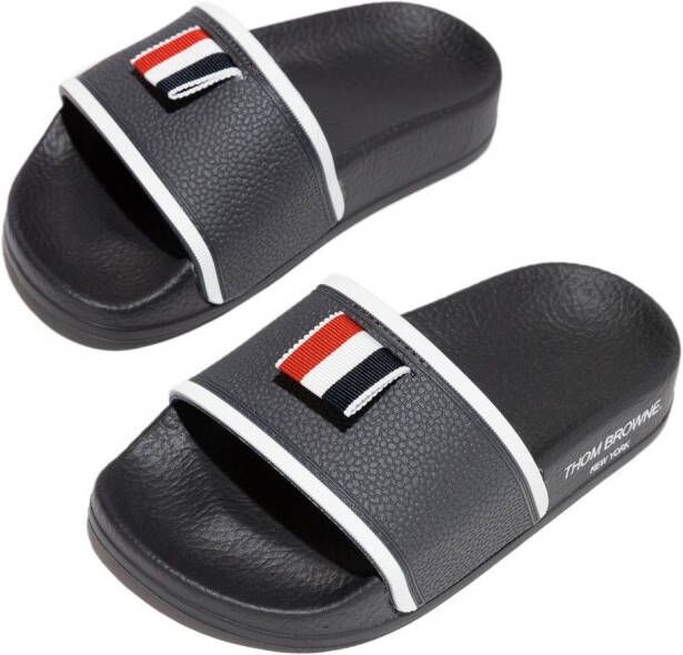 Thom Browne Kids Slippers met open neus Grijs