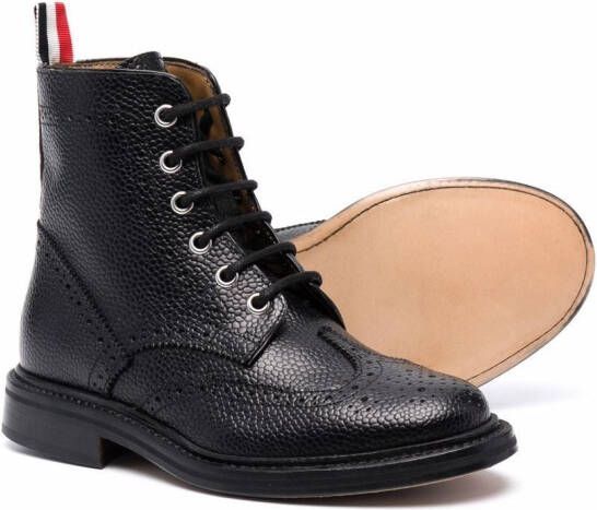 Thom Browne Kids Veterlaarzen met brogue detail Zwart