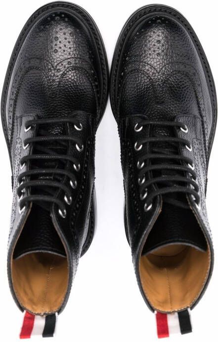 Thom Browne Kids Veterlaarzen met brogue detail Zwart