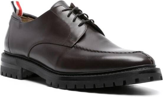 Thom Browne Leren derby schoenen Bruin