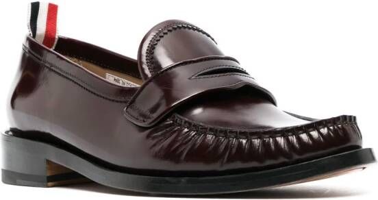 Thom Browne Leren loafers Rood