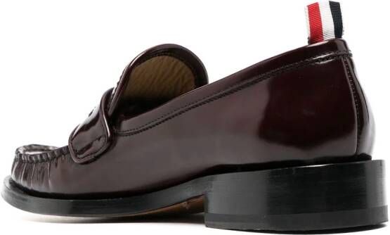 Thom Browne Leren loafers Rood
