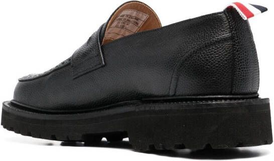 Thom Browne Leren loafers Zwart