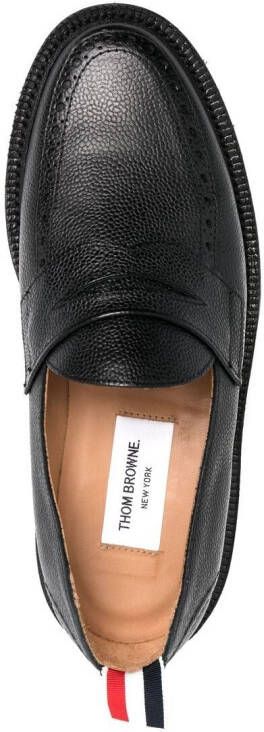 Thom Browne Leren loafers Zwart