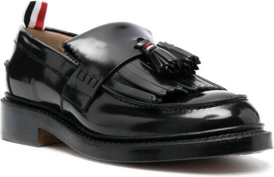 Thom Browne Leren loafers Zwart