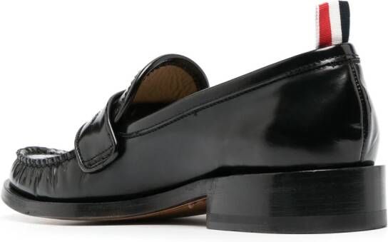 Thom Browne Leren loafers Zwart