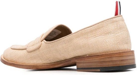 Thom Browne Loafers met afwerking Beige