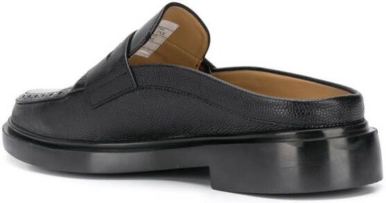 Thom Browne Loafers van bewerkt leer Zwart