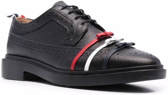 Thom Browne Longwing brogues met drie strikken Zwart