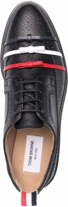 Thom Browne Longwing brogues met drie strikken Zwart