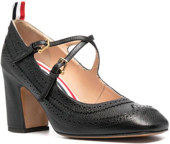 Thom Browne Mary Jane pumps met brogue details Zwart