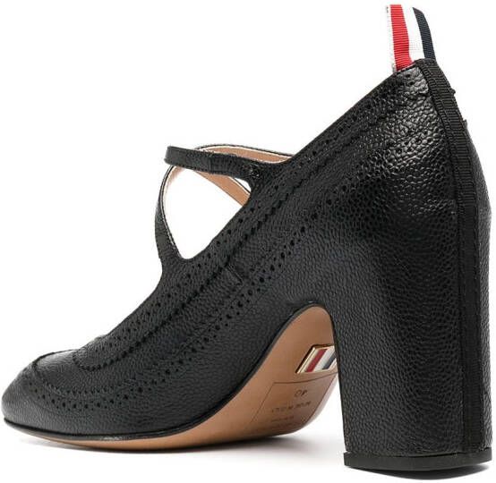 Thom Browne Mary Jane pumps met brogue details Zwart