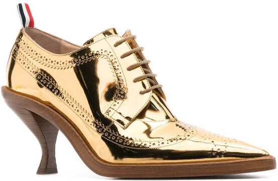 Thom Browne Metallic brogues Goud