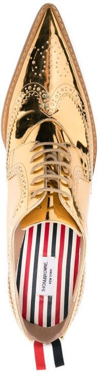 Thom Browne Metallic brogues Goud