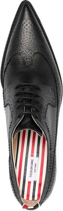 Thom Browne Metallic brogues Zwart