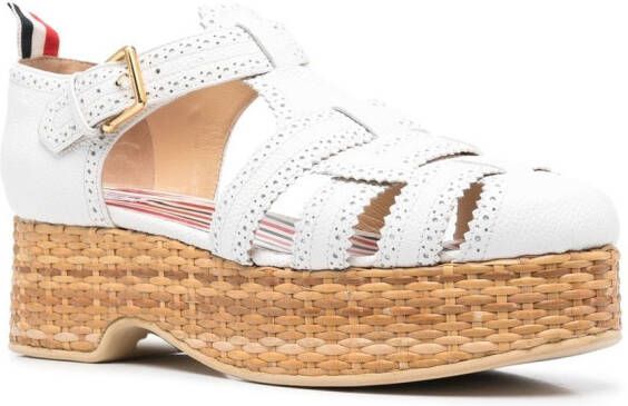 Thom Browne Sandalen met plateauzool Wit