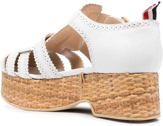 Thom Browne Sandalen met plateauzool Wit