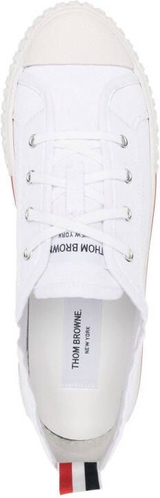 Thom Browne Sneakers met gestreepte afwerking Wit