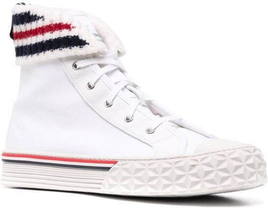 Thom Browne Sneakers met tartan-zool Wit