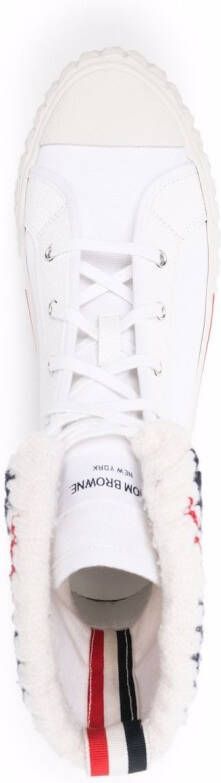 Thom Browne Sneakers met tartan-zool Wit