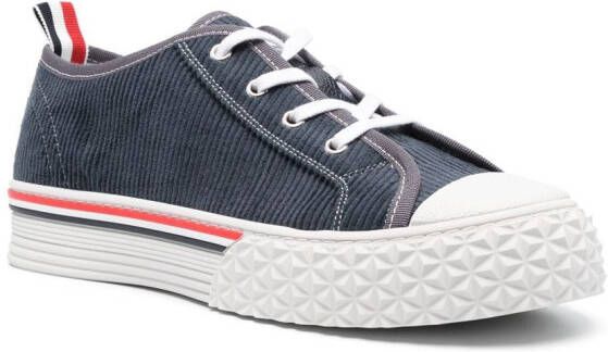 Thom Browne Tread Collegiate sneakers met tartan ruit Blauw