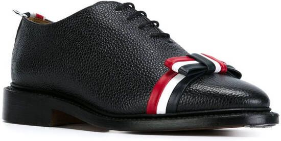 Thom Browne Wholecut tricolour bow shoe Blauw