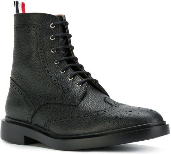 Thom Browne Wingtip ankle boots Zwart