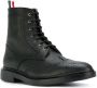 Thom Browne Wingtip brogue enkellaarzen Zwart - Thumbnail 2