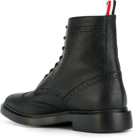 Thom Browne Wingtip brogue enkellaarzen Zwart