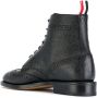 Thom Browne Wingtip Brogue Boot With Leather Sole In Black Pebble Grain Zwart - Thumbnail 3
