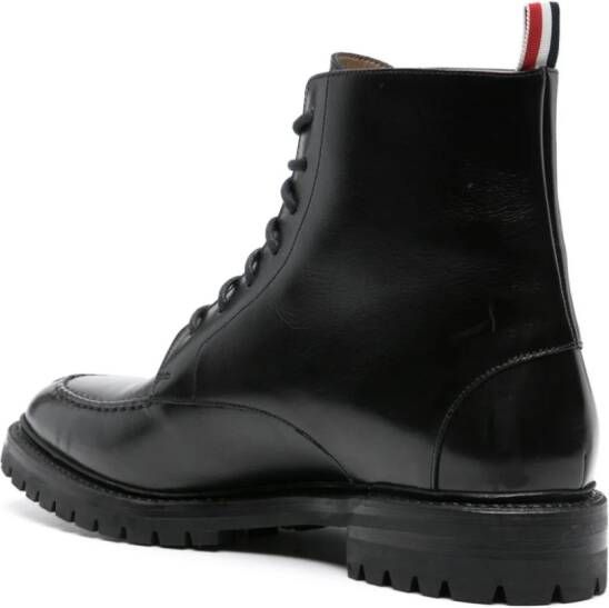 Thom Browne Wingtip leren laarzen Zwart